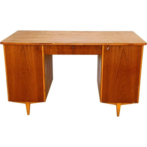 Vintage teakhouten bureau, Zweden 1950