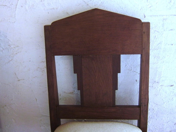 Image 1 of 3x Art Deco Haagse school bijzet stoelen