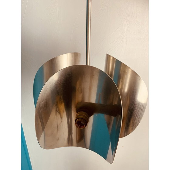 Image 1 of Vintage chromen kroonluchter met 3 lampen