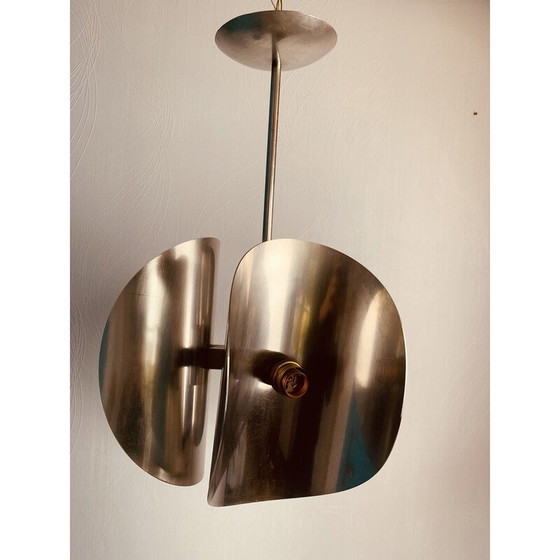 Image 1 of Vintage chromen kroonluchter met 3 lampen