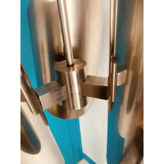 Image 1 of Vintage chromen kroonluchter met 3 lampen