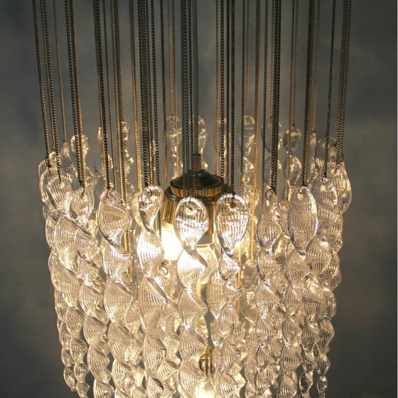 Image 1 of Vintage glazen plafondlamp uit Murano, Italië, 1970