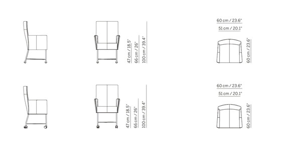 Image 1 of 6 X Montis Eetkamerstoelen Zwart Leder, Rvs Onderstel Met Wieltjes