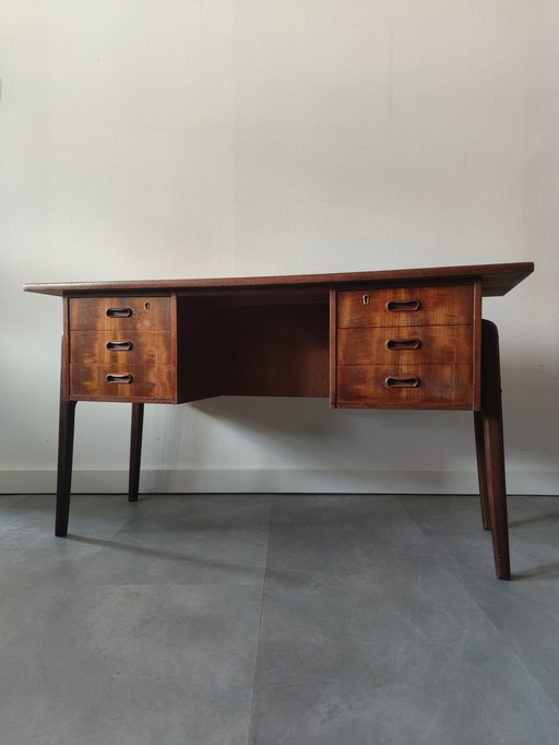 Vintage Deens bureau in teak