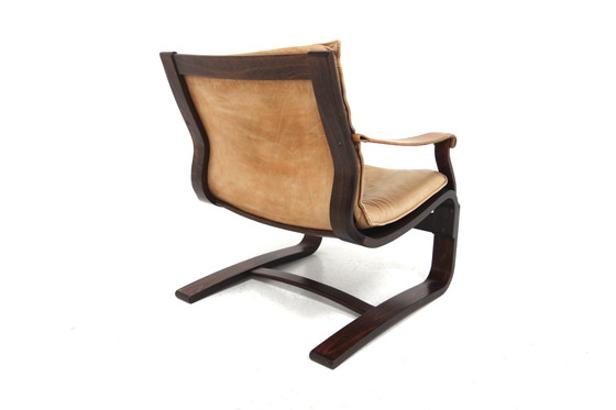 Image 1 of  Scandinavische lederen fauteuil Nelo, Noorwegen, 1980
