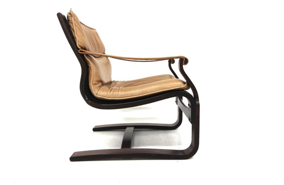 Image 1 of  Scandinavische lederen fauteuil Nelo, Noorwegen, 1980
