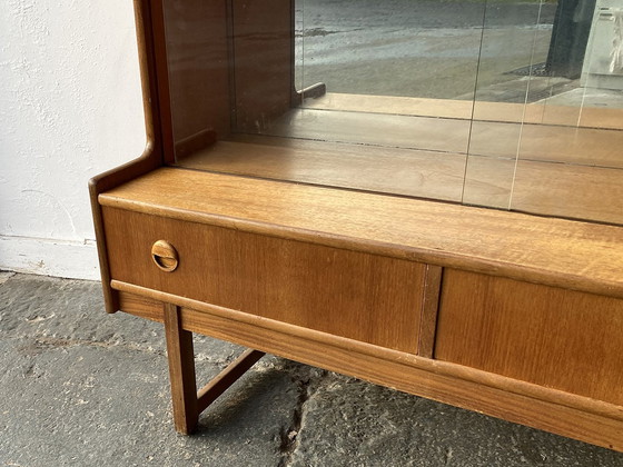 Image 1 of Mid Century 1960'S Spiegelend Vitrinekastje Door Turnidge Of London