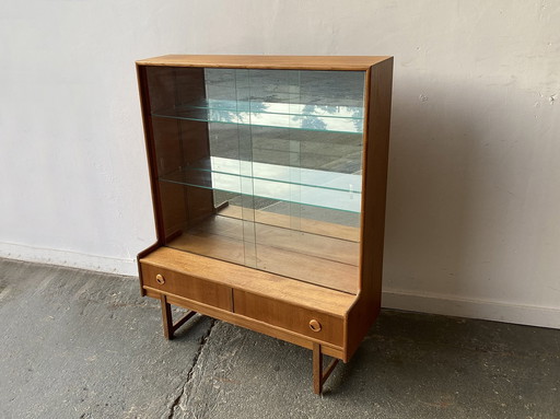 Mid Century 1960'S Spiegelend Vitrinekastje Door Turnidge Of London