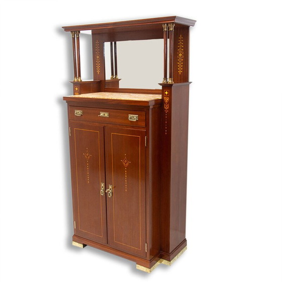 Image 1 of Vintage secessionistisch mahoniehouten highboard, Oostenrijk 1910