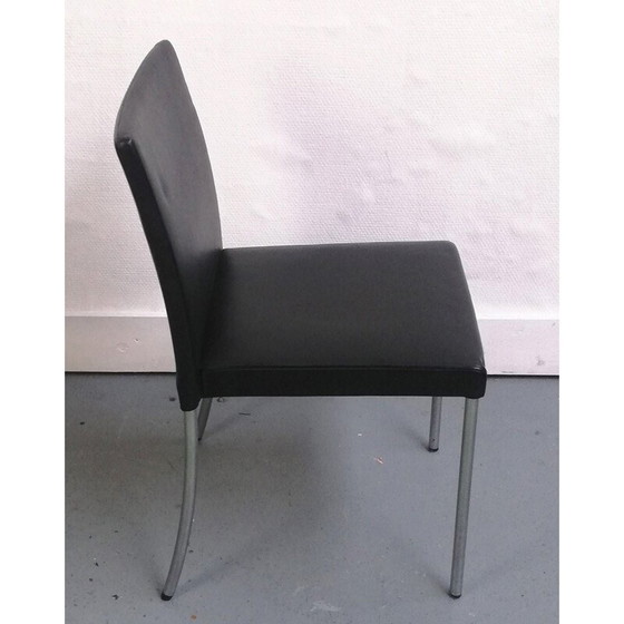 Image 1 of Jason Lite 1700 vintage stoel in zwart leer voor Walter Knoll