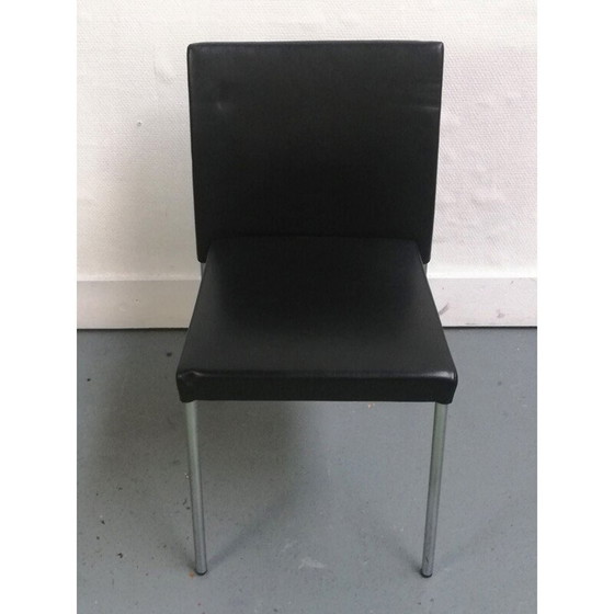 Image 1 of Jason Lite 1700 vintage stoel in zwart leer voor Walter Knoll