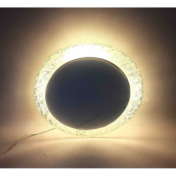 Image 1 of Vintage spiegel van gegoten polycarbonaat met achtergrondverlichting voor Hillebrand, 1970