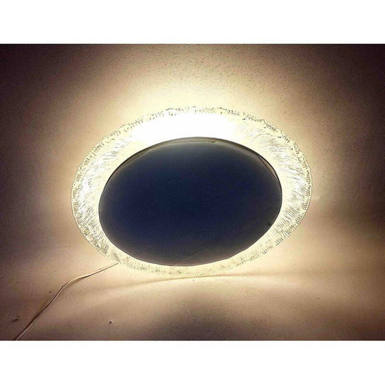 Image 1 of Vintage spiegel van gegoten polycarbonaat met achtergrondverlichting voor Hillebrand, 1970