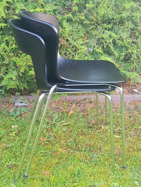 Image 1 of 6x Scandinavische Stapelbare Eetkamerstoelen Door Susanne Gronlund