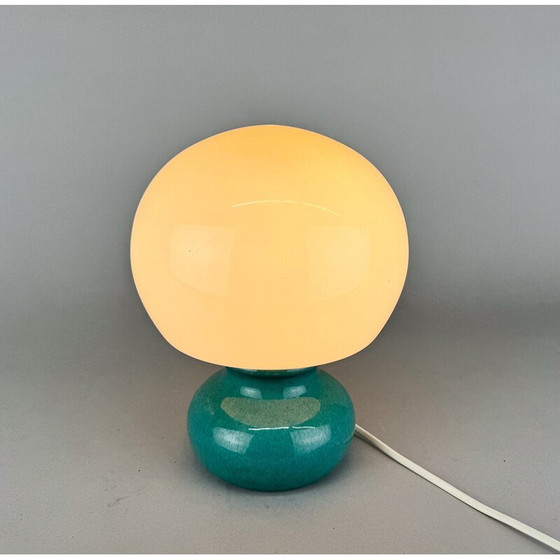 Image 1 of Mid century tafel lamp van glas en keramiek, jaren 1960