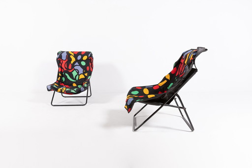 Opvouwbare Pop Art loungestoelen, jaren 1990