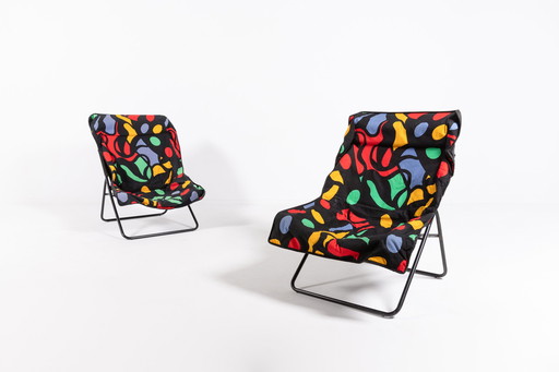 Opvouwbare Pop Art loungestoelen, jaren 1990