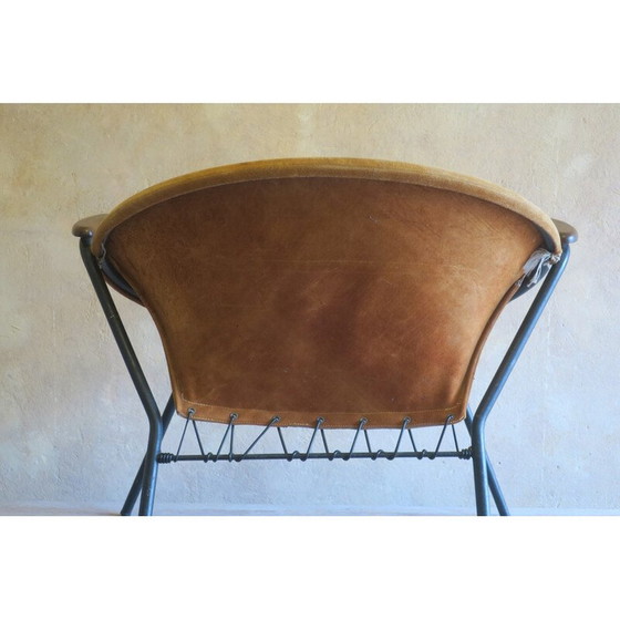 Image 1 of Vintage teakhouten en lederen fauteuil van Hans Olsen voor Lea Design, Zweden 1950