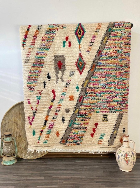 Image 1 of Authentiek Berber Tapijt – Handgeknoopt uit het Atlasgebergte | 100% Natuurlijke Wol (150x100 cm)