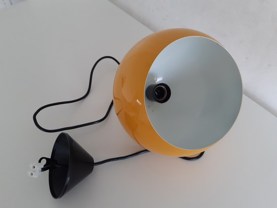 Image 1 of Vintage Space Age Eyeball Hanglamp In Okergeel
