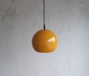 Vintage Space Age Eyeball Hanglamp In Okergeel