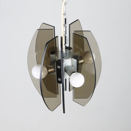 Image 1 of Vintage glazen hanglamp, Italië 1970