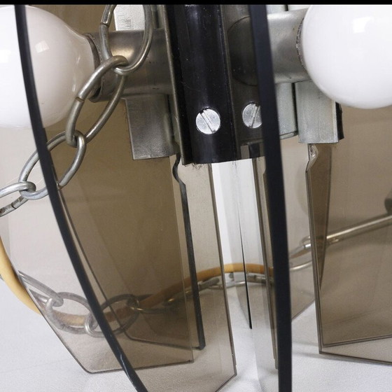 Image 1 of Vintage glazen hanglamp, Italië 1970