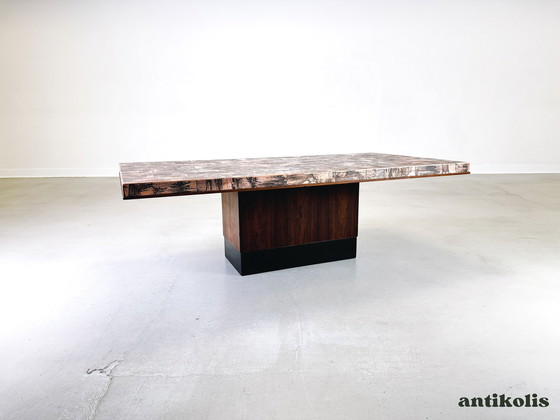 Image 1 of Brutalistische Mid Century salontafel Heinz Lilienthal palissander 1970