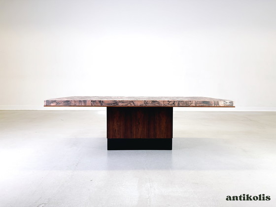 Image 1 of Brutalistische Mid Century salontafel Heinz Lilienthal palissander 1970