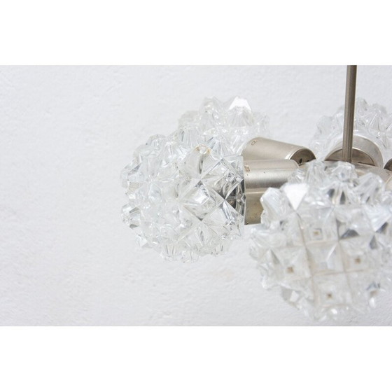 Image 1 of Vintage kroonluchter van geslepen glas voor Kamenický Šenov, Tsjecho-Slowakije 1970