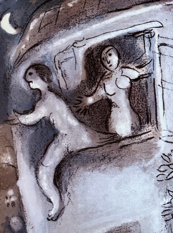 Image 1 of Marc Chagall: Gesigneerde Lithografie, Genummerd 17/300.