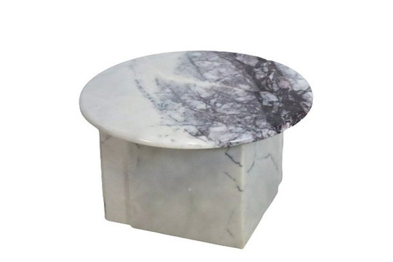 Image 1 of Vintage marmeren salontafel rond