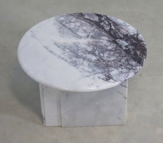 Image 1 of Vintage marmeren salontafel rond