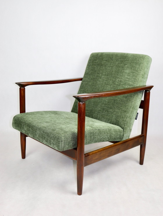 Image 1 of Vintage groene olijf Gfm-142 fauteuil