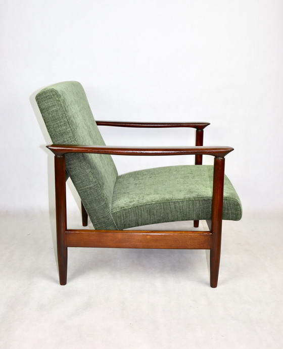 Image 1 of Vintage groene olijf Gfm-142 fauteuil