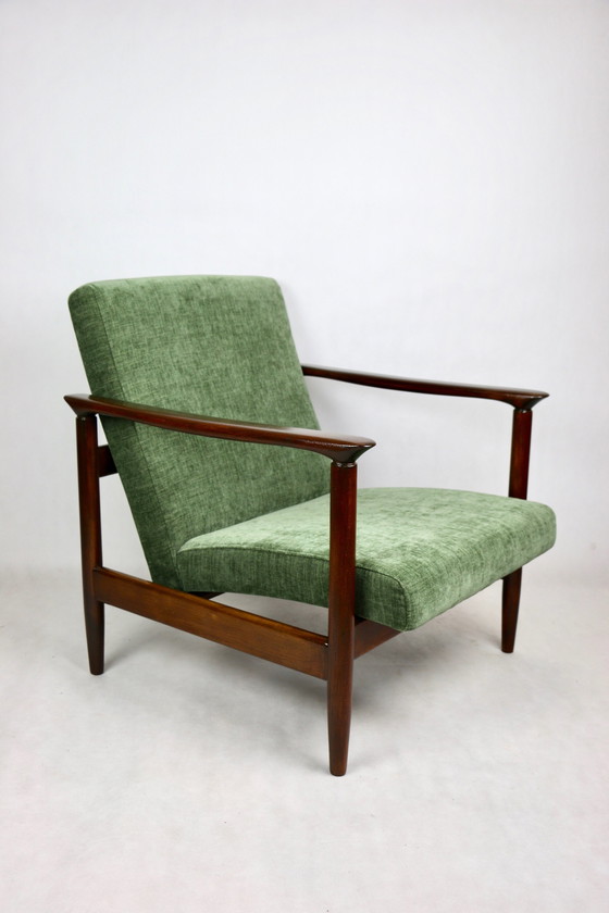 Image 1 of Vintage groene olijf Gfm-142 fauteuil