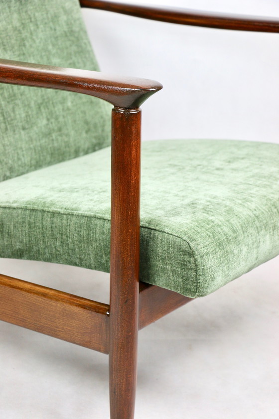 Image 1 of Vintage groene olijf Gfm-142 fauteuil