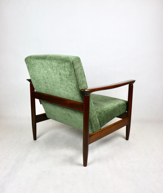 Image 1 of Vintage groene olijf Gfm-142 fauteuil