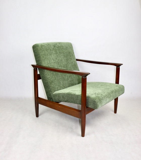 Image 1 of Vintage groene olijf Gfm-142 fauteuil