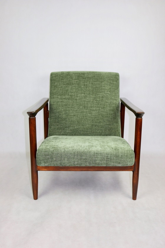 Image 1 of Vintage groene olijf Gfm-142 fauteuil