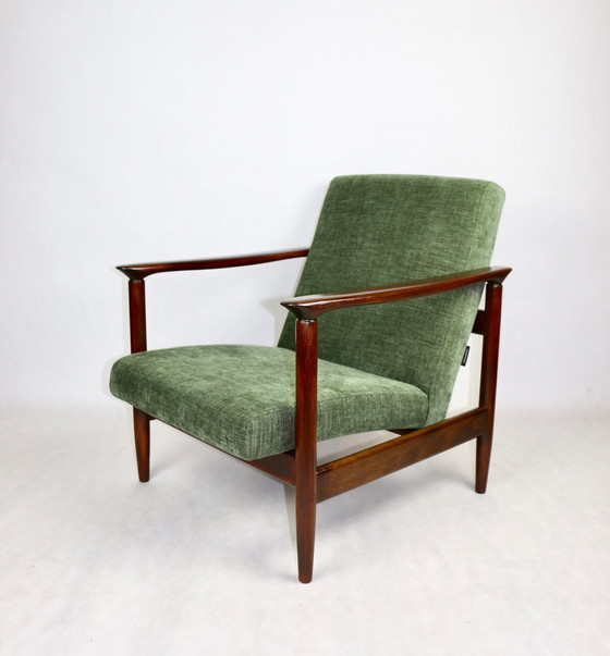 Image 1 of Vintage groene olijf Gfm-142 fauteuil