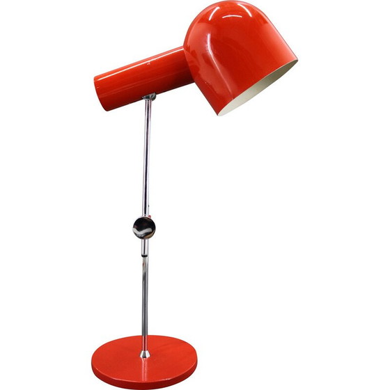 Image 1 of Vintage rode bureaulamp van Josef Hurka voor Napako, Tsjecho-Slowakije 1960