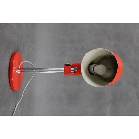 Image 1 of Vintage rode bureaulamp van Josef Hurka voor Napako, Tsjecho-Slowakije 1960