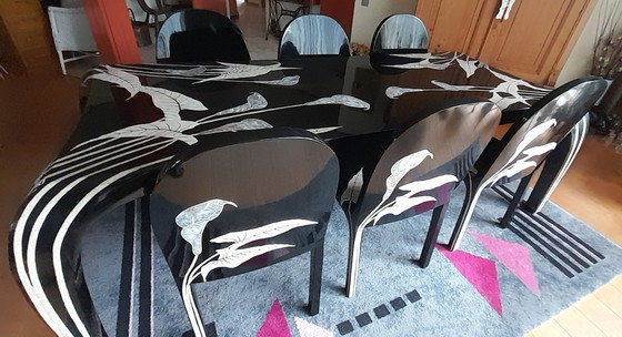 Image 1 of Eettafel met 6 bijpassende stoelen