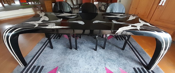 Image 1 of Eettafel met 6 bijpassende stoelen