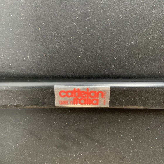 Image 1 of Vintage "Elena b" metalen en lederen stoel van Cattelian Italia, jaren 1970