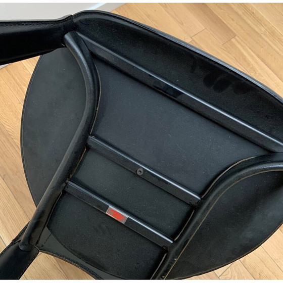 Image 1 of Vintage "Elena b" metalen en lederen stoel van Cattelian Italia, jaren 1970