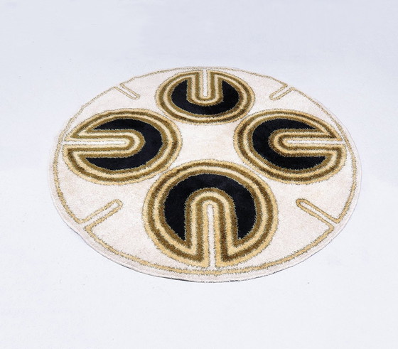 Image 1 of Højer Eksport Wilton Rond Vloerkleed, 1960S