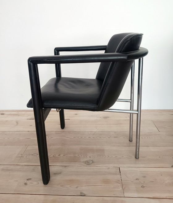 Image 1 of 4X Leolux Cachucha Eetkamerstoelen