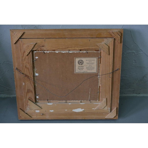 Image 1 of Modern vintage olieverfschilderij van Carl Oscar Larsson, Zweden 1958